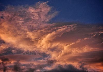 Low angle view of dramatic sky