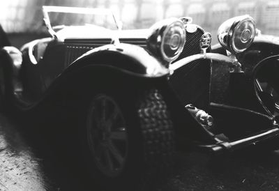 Close-up of vintage car