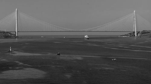 Suspension bridge over sea