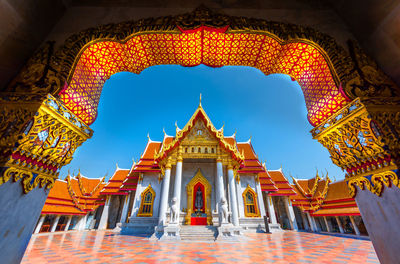 Marble temple landmark of bangkok thailand