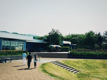 View of people on grass