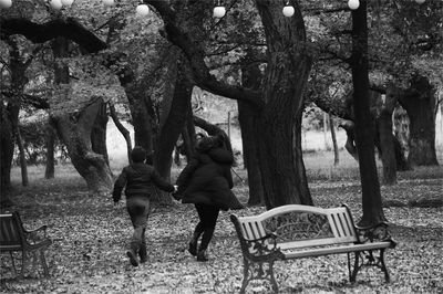 People sitting in park