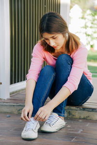 Woman looking away