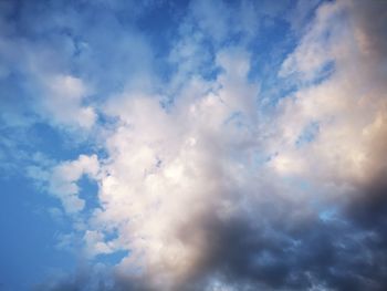 Low angle view of clouds in sky