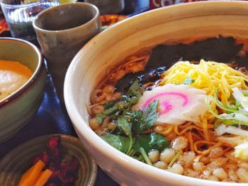 Close-up of meal served in bowl