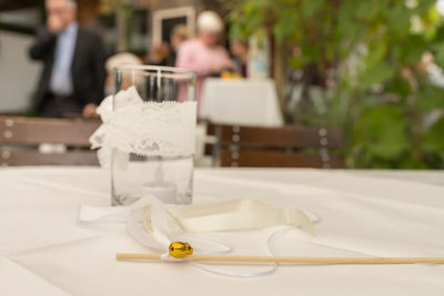 Close-up of drink on table at restaurant