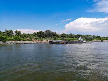 Scenic view of river against sky