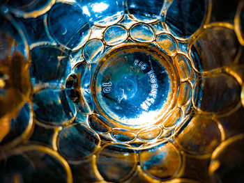 Full frame shot of bubbles in glass