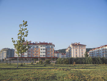 Buildings in resort of adler city, russia