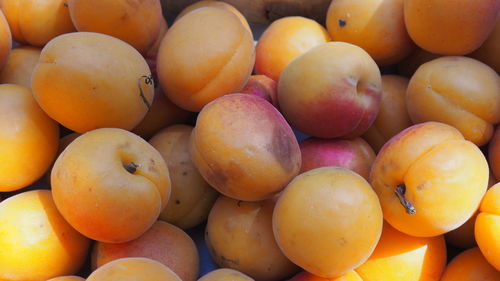 Full frame shot of oranges at market stall