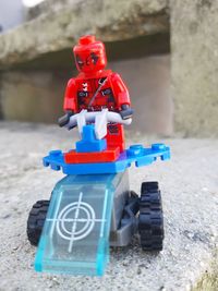 Close-up of toy car