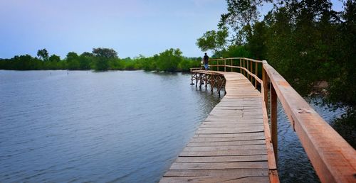 Footbridge leading to pier