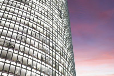 Low angle view of modern building against sky