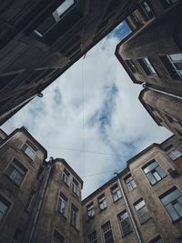 Low angle view of buildings against sky