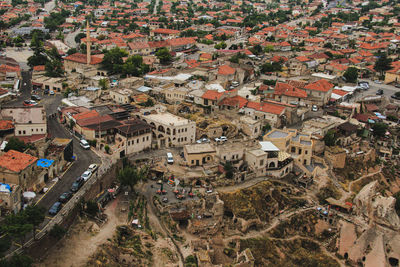 High angle shot of townscape