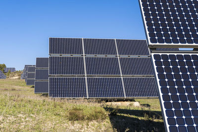 Solar panels in a rural landscape in spain