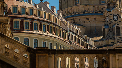 Low angle view of buildings in city