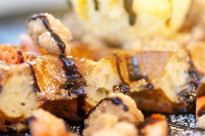 Close-up of dessert in plate