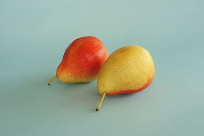 Close-up of fruits against white background