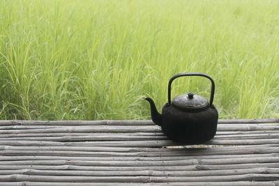 Black tea on field