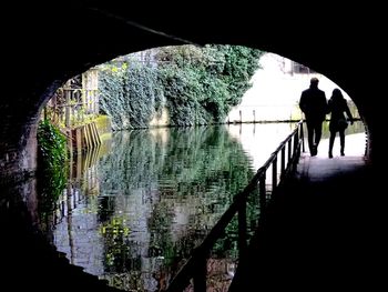 People walking in water