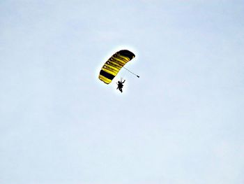 Low angle view of parachute