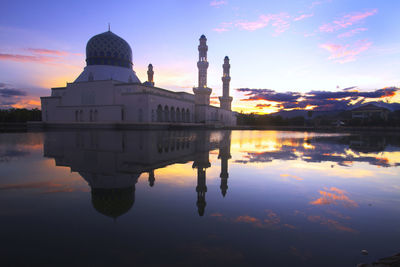 Reflection of temple in water