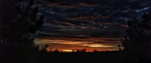 Scenic view of landscape against cloudy sky
