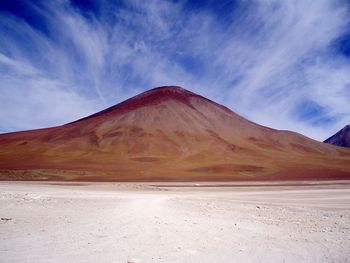 Scenic view of mountain against sky at desert