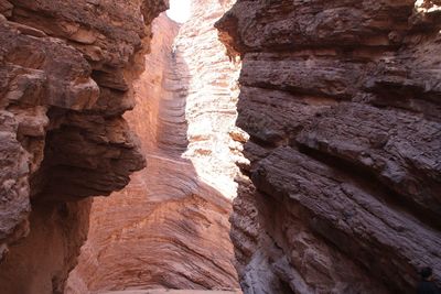 Low angle view of rock formations