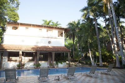 Built structure with trees in background