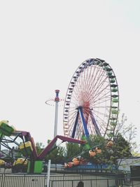 Low angle view of ferris wheel against sky