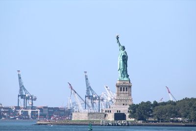 Statue of liberty against clear sky