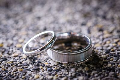 Close-up of wedding rings 