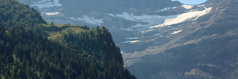 Scenic view of snowcapped mountains