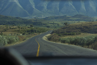 Road passing through landscape