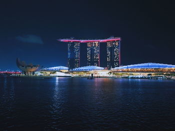 Illuminated city at night