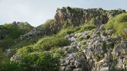 Scenic view of rocky mountains against sky