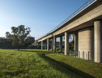 Built structure with lawn in background