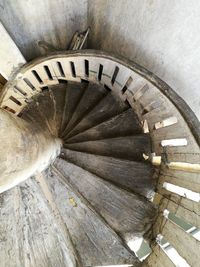 Close-up of spiral staircase