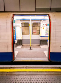 Train at railroad station platform