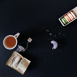 Close-up of coffee cup on table