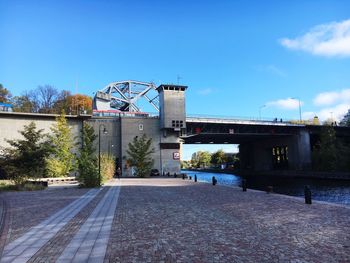 View of bridge against cloudy sky