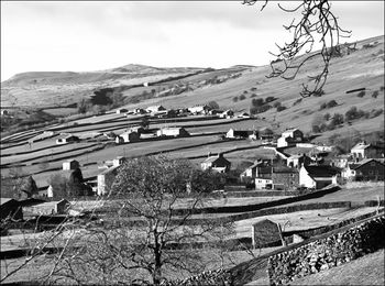 Scenic view of mountain range