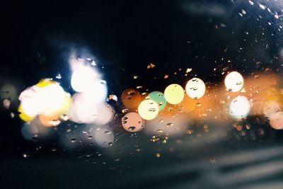 Defocused lights at night