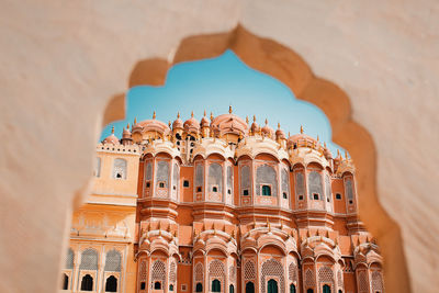 Low angle view of historical building against sky