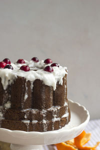 Close-up of cake on table