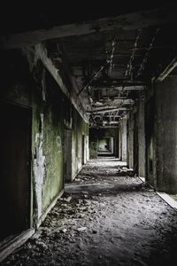 Interior of abandoned building