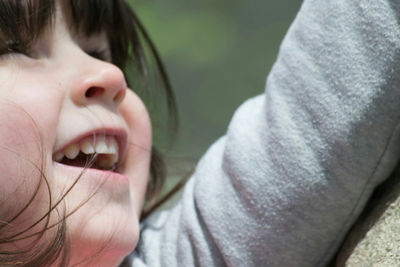 Close-up of happy girl