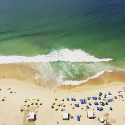 High angle view of beach